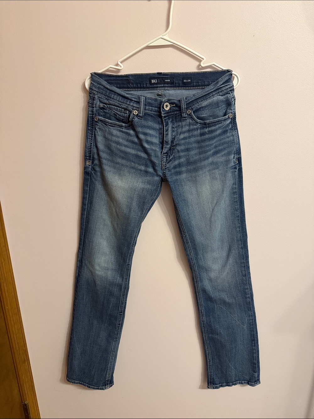 BKE Aiden Men's Blue Washed Jeans